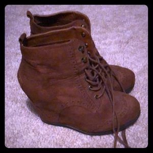 Lace up booties